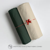 Men's Unstitched Shirt and Pant Fabric Combo in Gifting Case