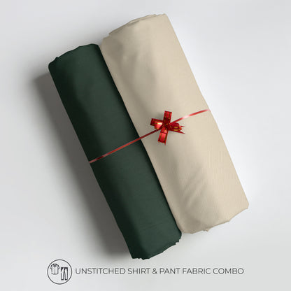 Men's Unstitched Shirt and Pant Fabric Combo in Gifting Case