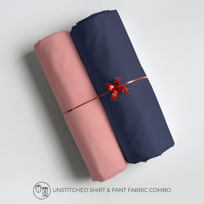 Men's Unstitched Shirt and Pant Fabric Combo in Gifting Case