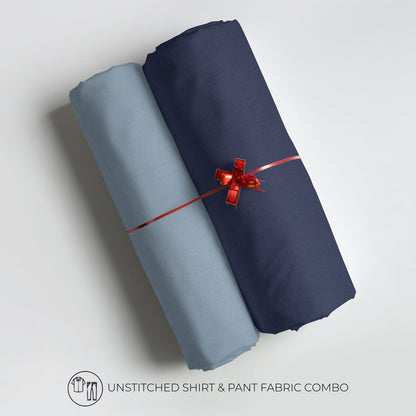 Men's Unstitched Shirt And Pant Fabric Combo In Gift Carrying Case