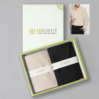 Men's Unstitched Shirt and Pant Fabric Combo in Gifting Case