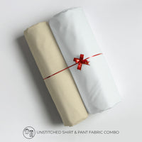 Men's Unstitched Shirt And Pant Fabric Combo In Gift Carrying Case