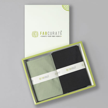 Men's Unstitched Shirt And Pant Fabric Combo In Gift Carrying Case