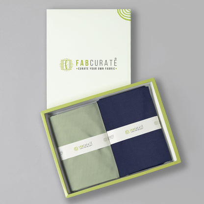 Men's Unstitched Shirt And Pant Fabric Combo In Gift Carrying Case