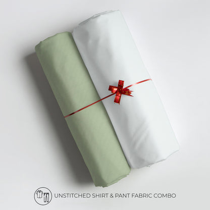 Men's Unstitched Shirt And Pant Fabric Combo In Gift Carrying Case