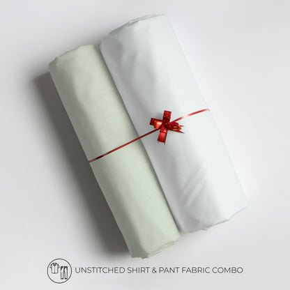 Men's Unstitched Shirt And Pant Fabric Combo In Gift Carrying Case