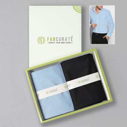 Men's Unstitched Shirt and Pant Fabric Combo in Gifting Case