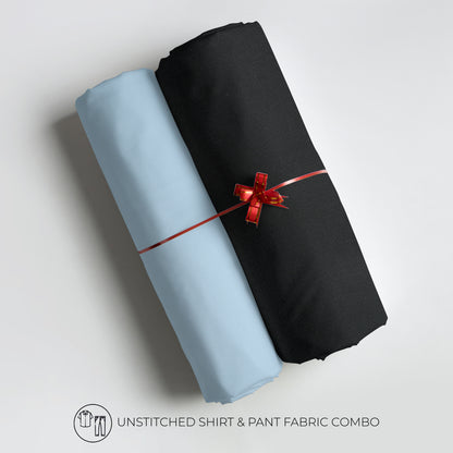 Men's Unstitched Shirt and Pant Fabric Combo in Gifting Case