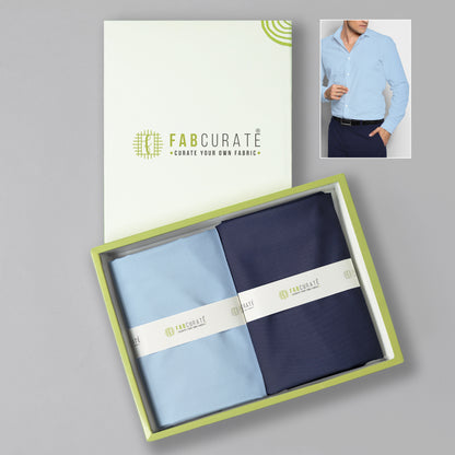 Men's Unstitched Shirt and Pant Fabric Combo in Gifting Case