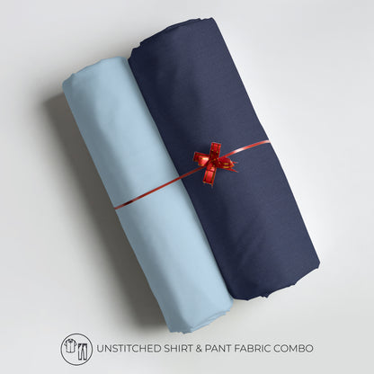 Men's Unstitched Shirt and Pant Fabric Combo in Gifting Case