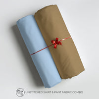 Men's Unstitched Shirt and Pant Fabric Combo in Gifting Case