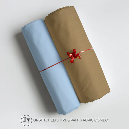 Men's Unstitched Shirt and Pant Fabric Combo in Gifting Case