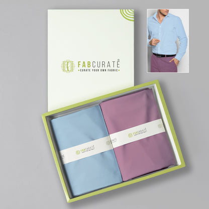 Men's Unstitched Shirt and Pant Fabric Combo in Gifting Case