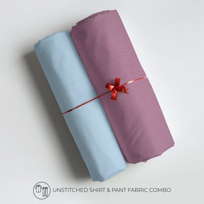 Men's Unstitched Shirt and Pant Fabric Combo in Gifting Case