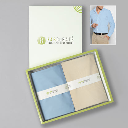 Men's Unstitched Shirt and Pant Fabric Combo in Gifting Case