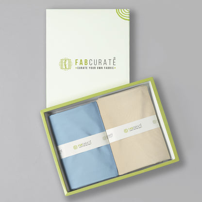 Men's Unstitched Shirt and Pant Fabric Combo in Gifting Case