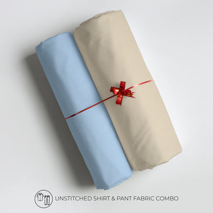 Men's Unstitched Shirt and Pant Fabric Combo in Gifting Case