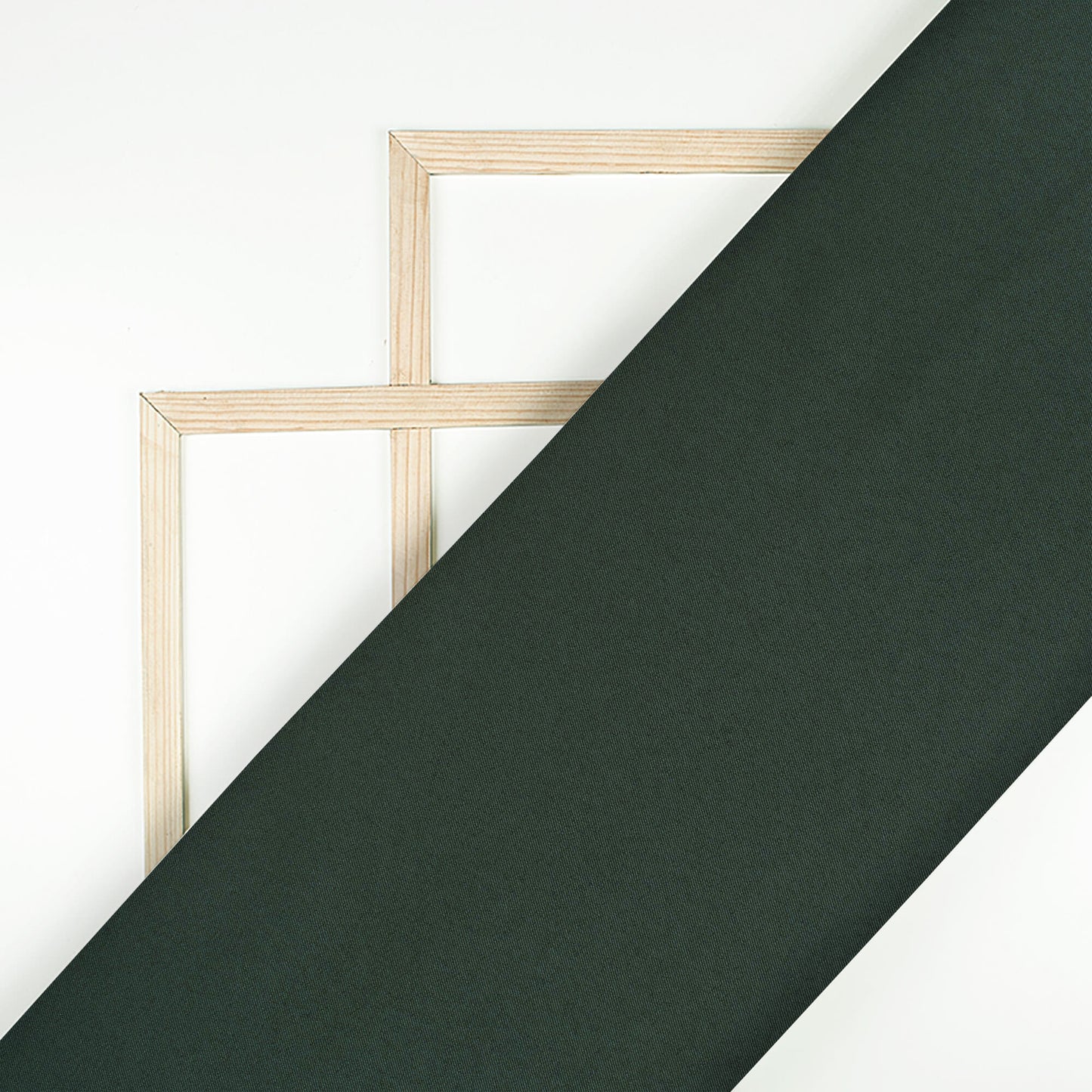 Dark Seaweed Green Plain Luxury Suiting Fabric (Width 58 Inches)