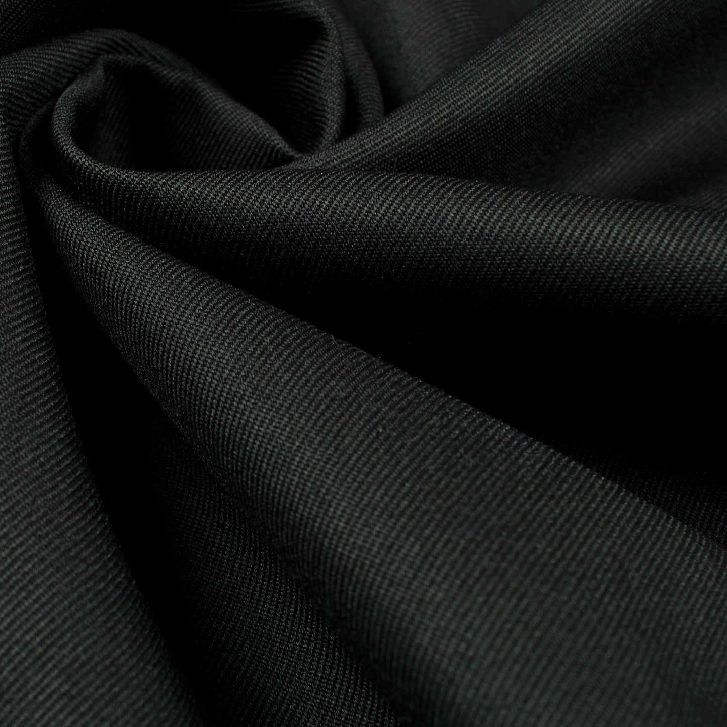 Black Plain Suiting Fabric (Width 58 Inches)