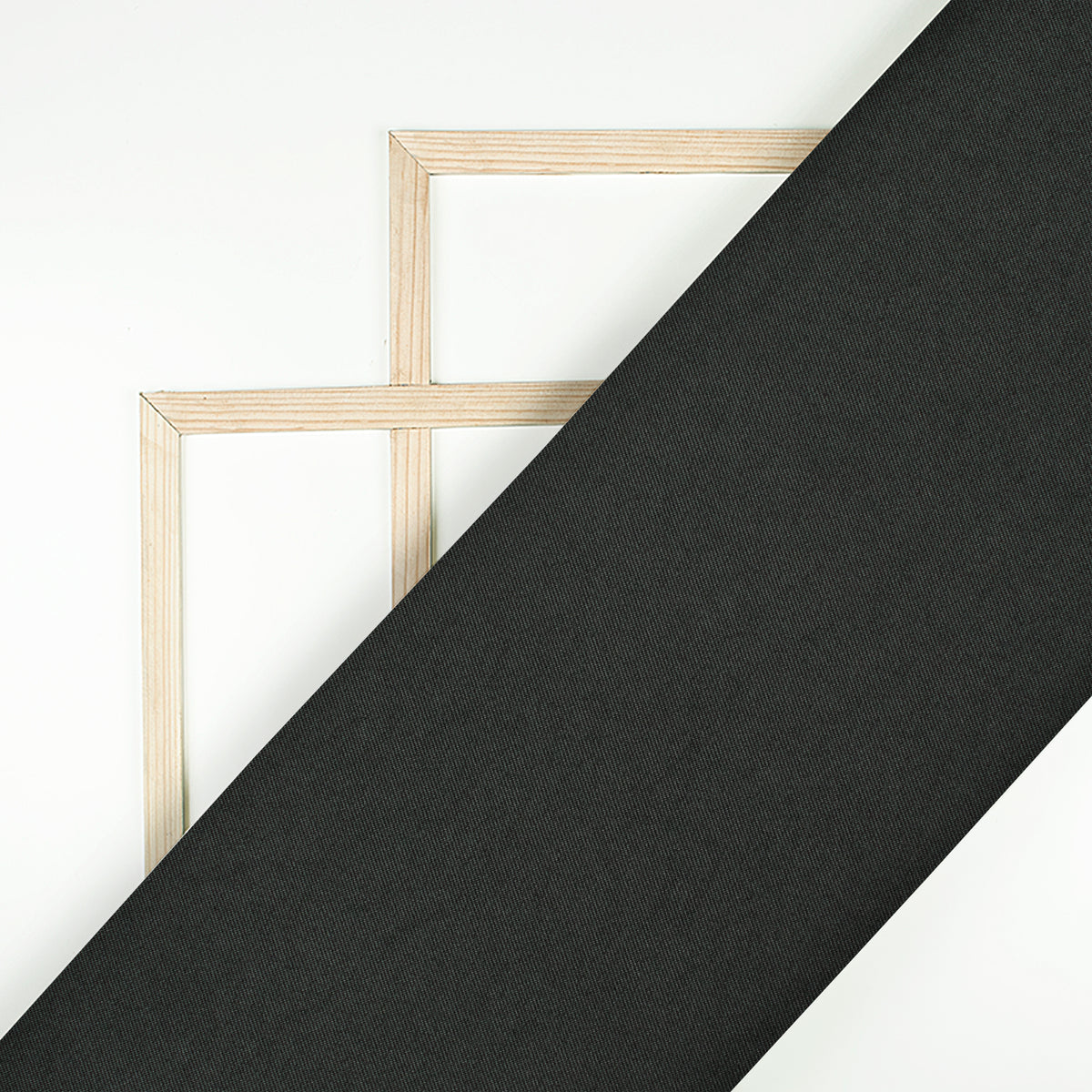 Black Plain Suiting Fabric (Width 58 Inches)