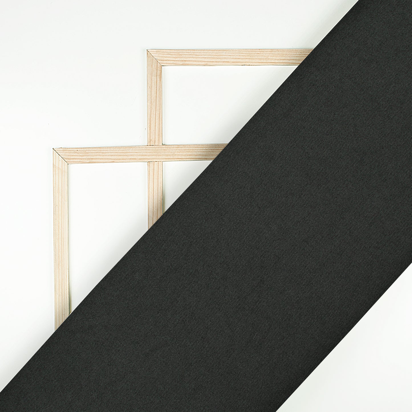 Black Plain Suiting Fabric (Width 58 Inches)