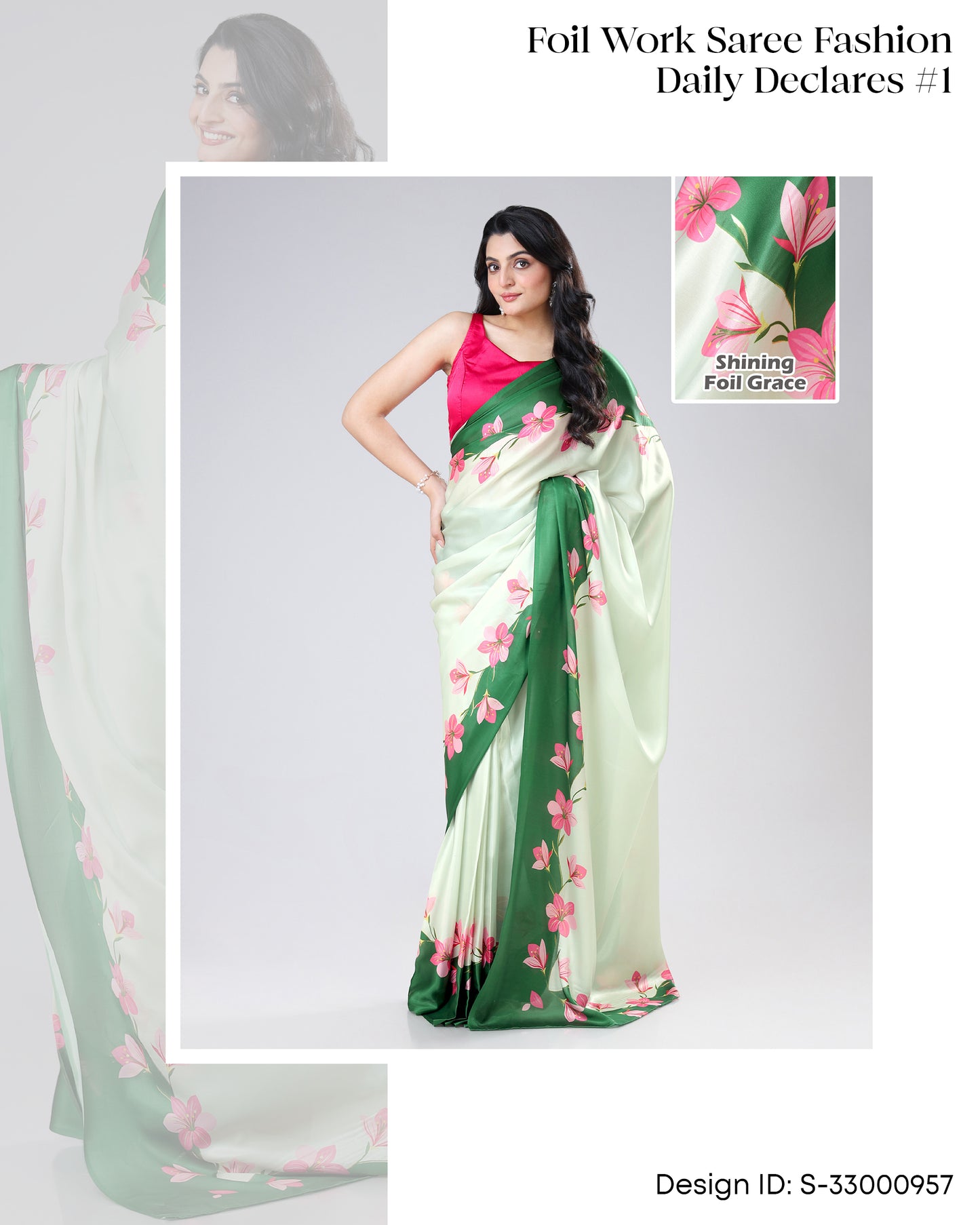 Exclusive Foil Work Sarees Wholesale Catalogue (Set Of 5 Sarees)