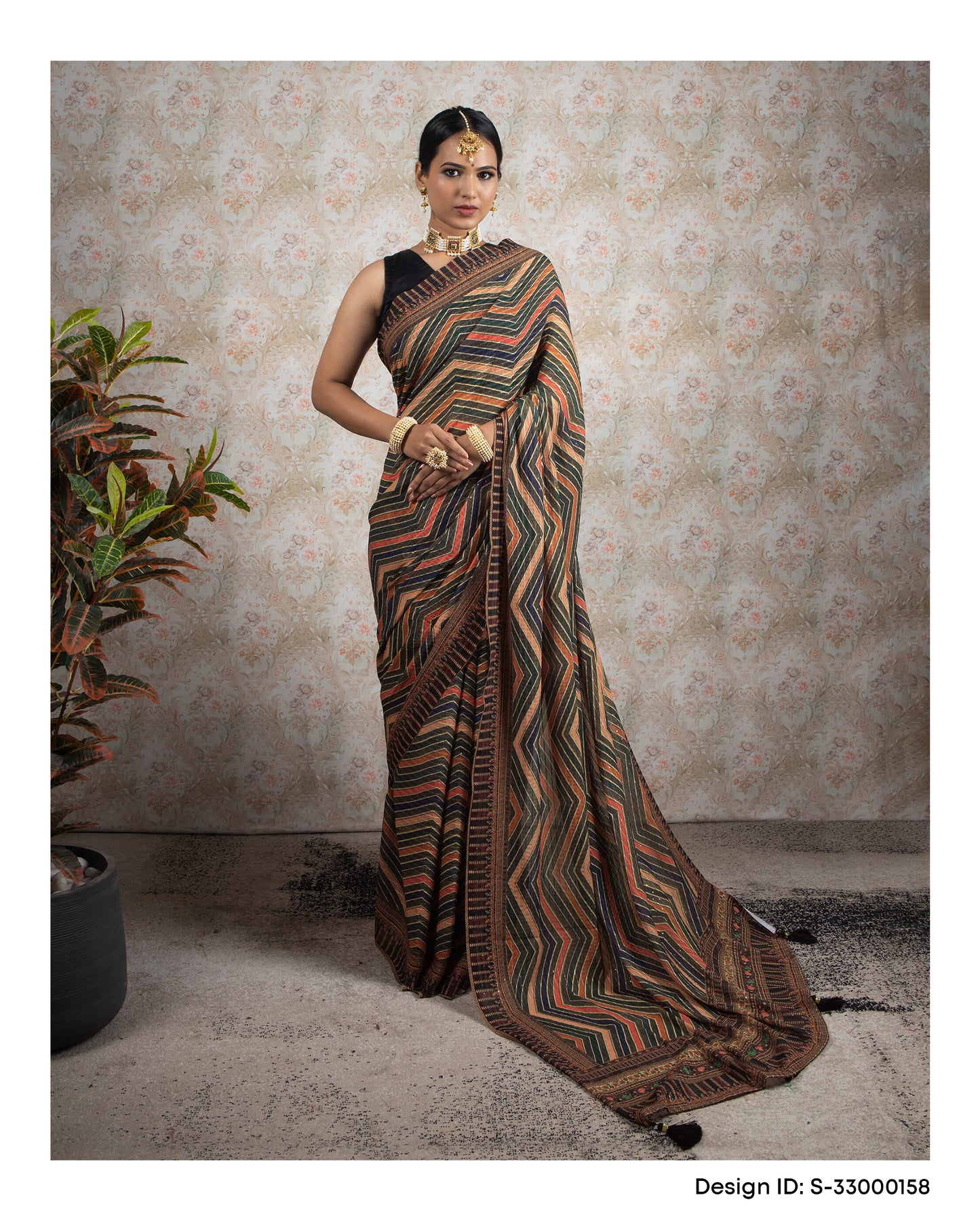 Sequins Luxe Georgette Saree Catalogue For Wholesale - Set of 5 Sarees