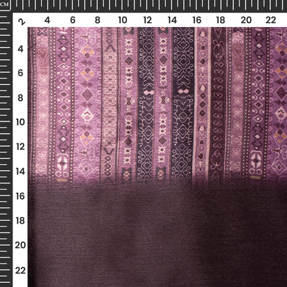 Geogeous Stripes Digital Print Poly Chinnon Chiffon Fabric