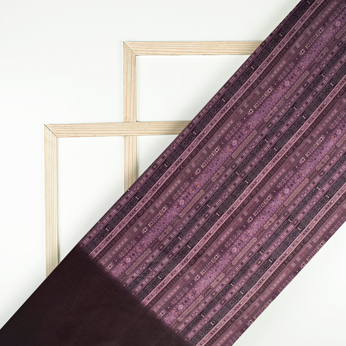 Geogeous Stripes Digital Print Poly Chinnon Chiffon Fabric
