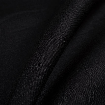 Black Textured Plain Art Silk Fabric