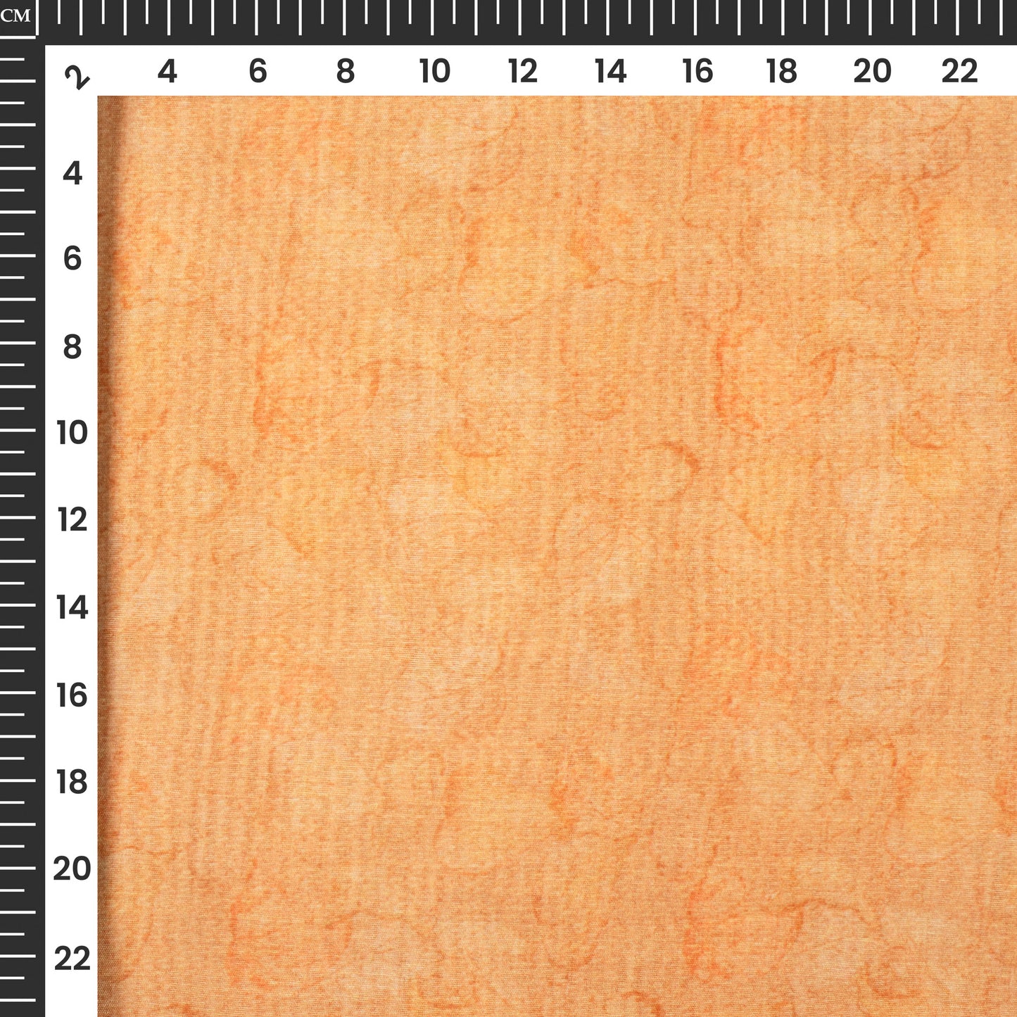 Light Orange Abstract Digital Print Chanderi Fabric