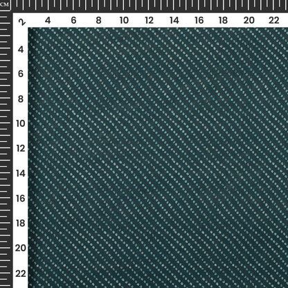 Purssian Blue Leheriya Digital Print Linen Textured Fabric(Width 56 Inches)