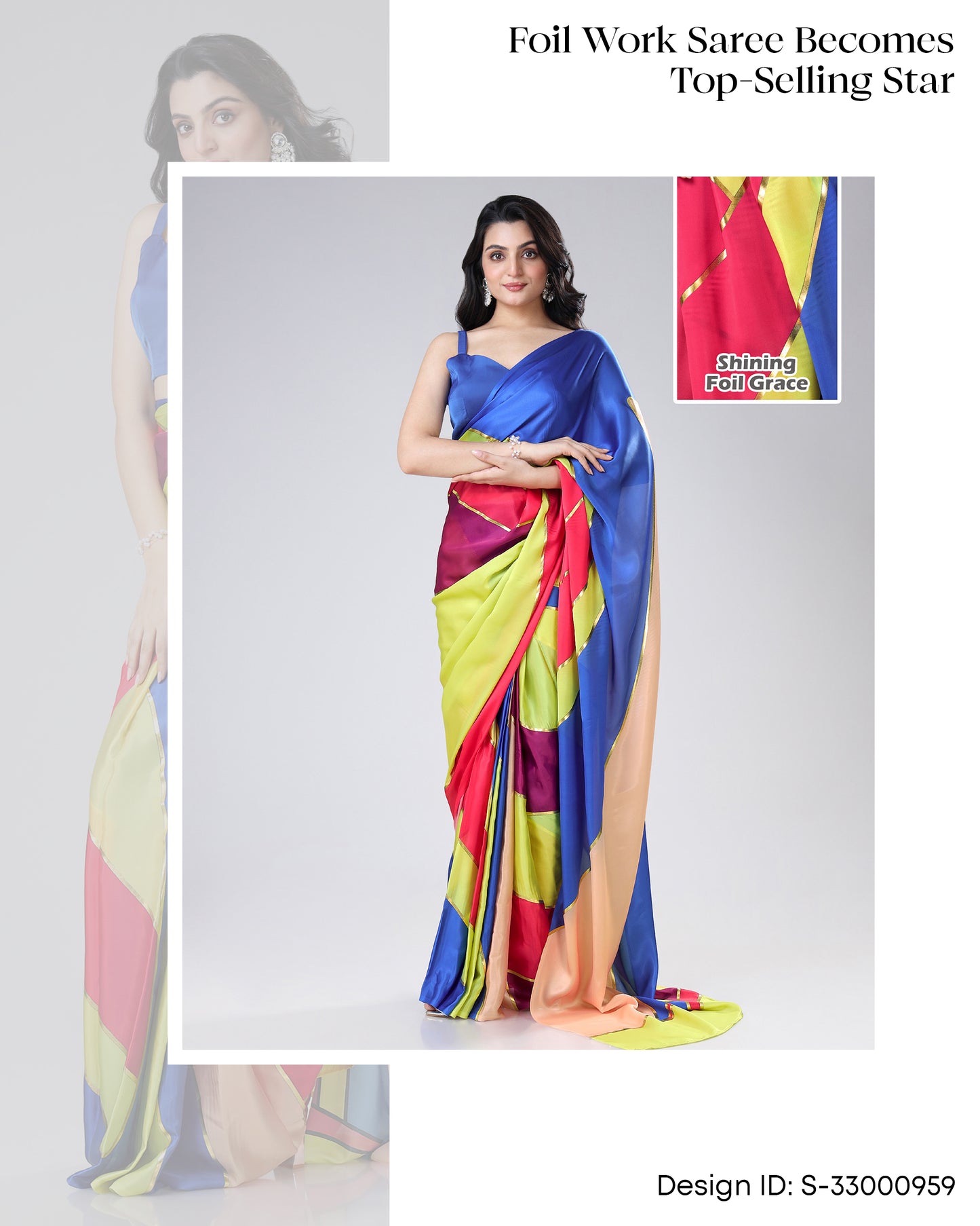 Exclusive Foil Work Sarees Wholesale Catalogue (Set Of 5 Sarees)