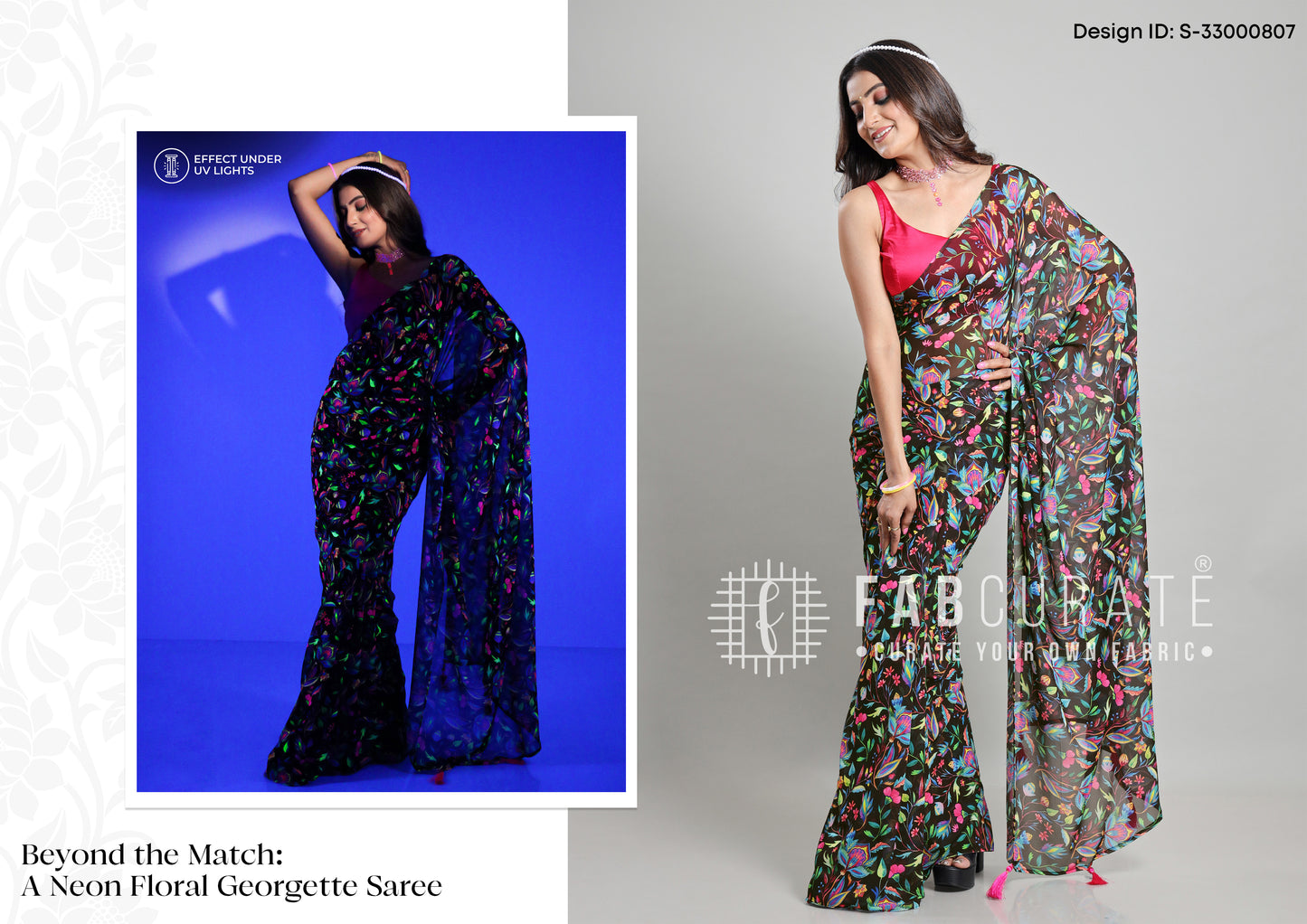 Electric Neon Georgette Sarees Catalogue Fir Wholesale - Set of 5 Sarees