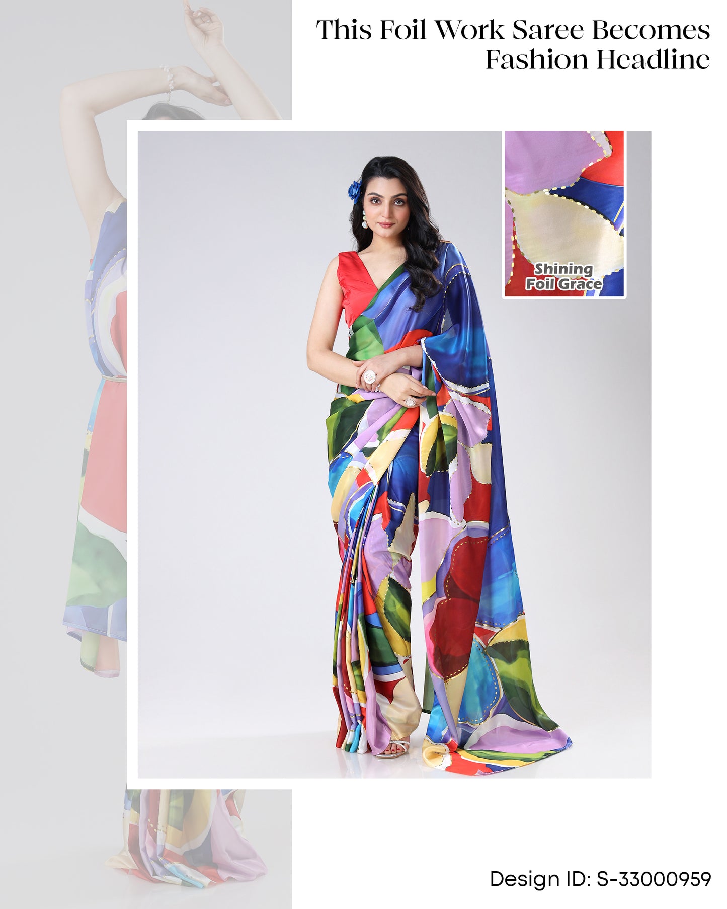Exclusive Foil Work Sarees Wholesale Catalogue (Set Of 5 Sarees)