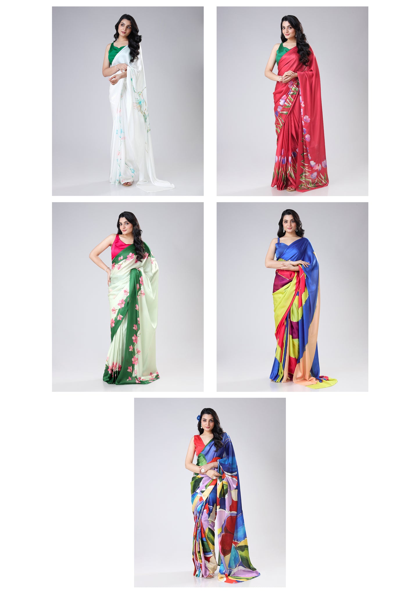 Exclusive Foil Work Sarees Wholesale Catalogue (Set Of 5 Sarees)
