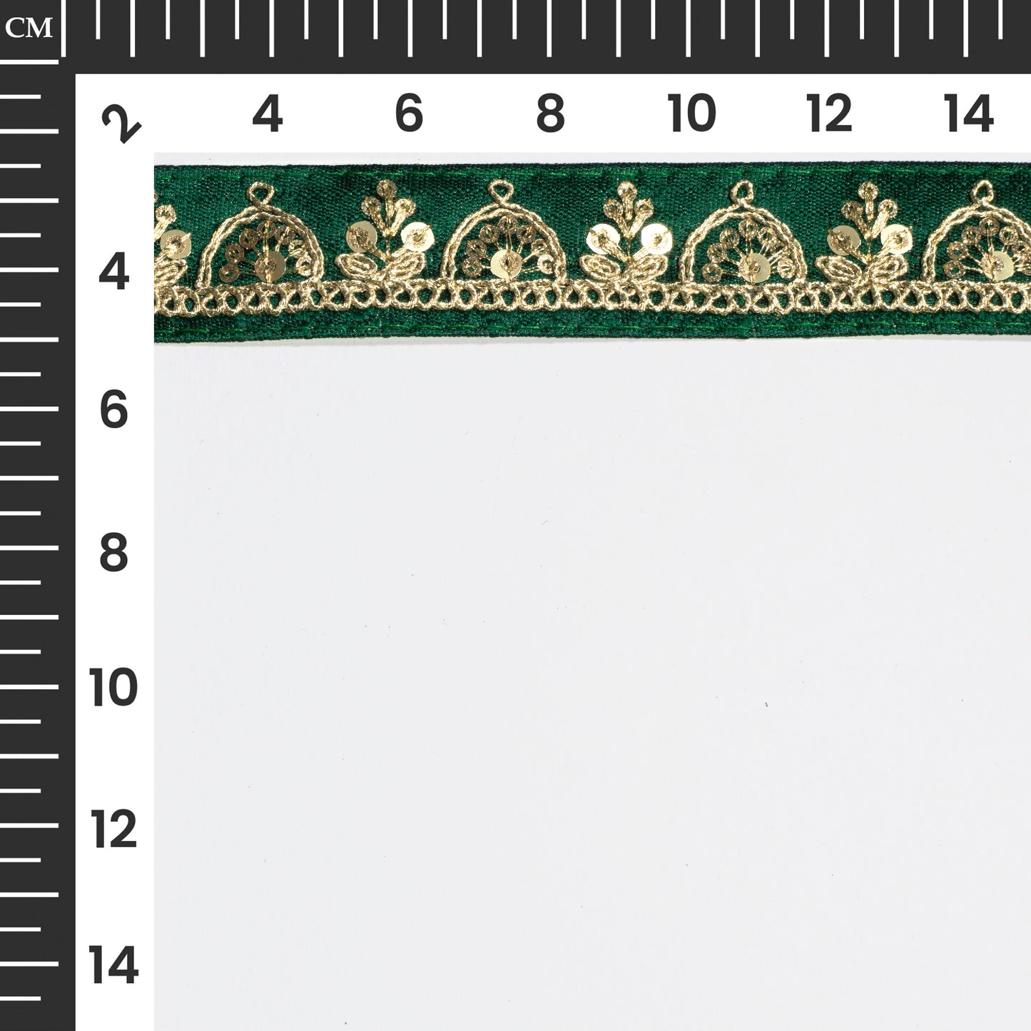 Bottle Green Sequins Zari Embroidered Fancy Lace (9 Mtr)