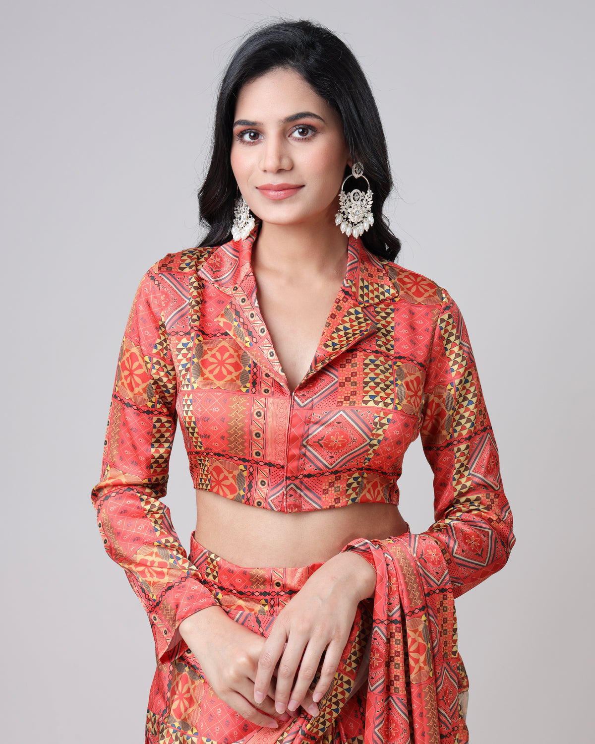 Authentic Traditional  Collar Neck Blouse