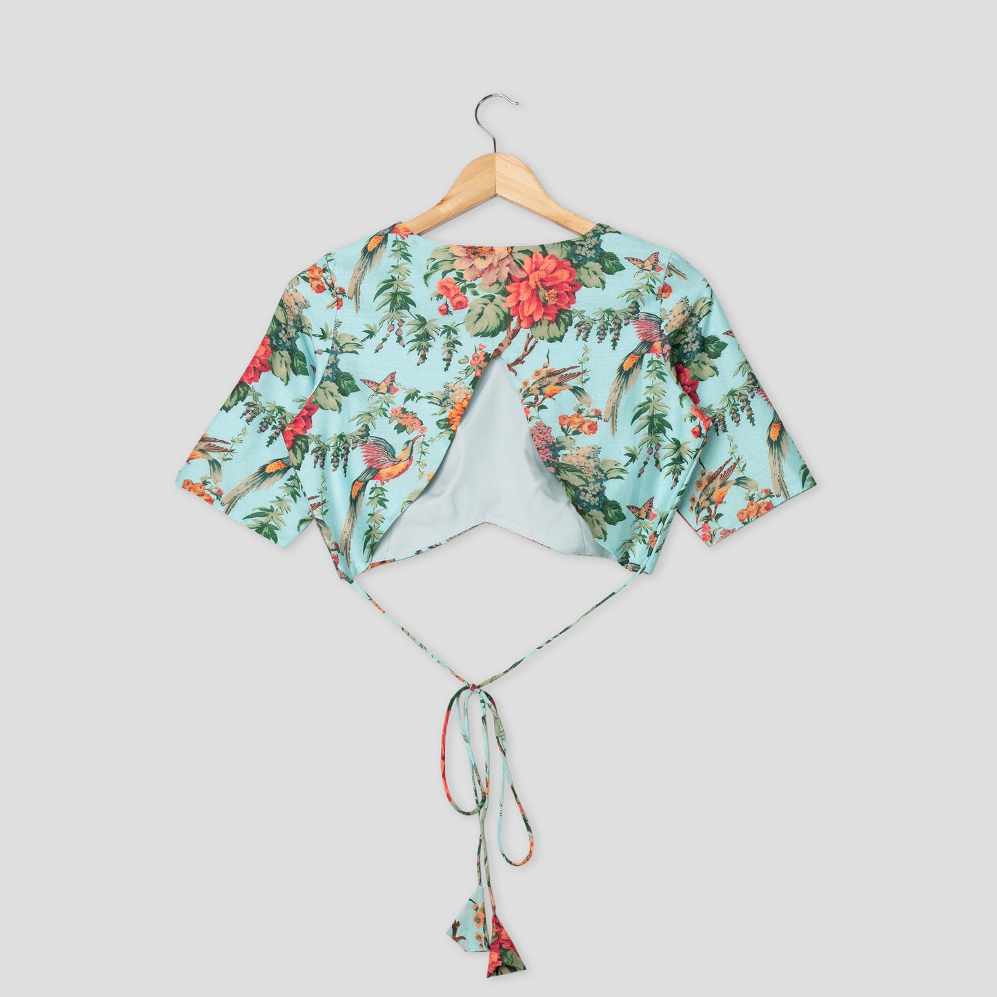 Nature Bloom Haven V Neck Cotton Blouse