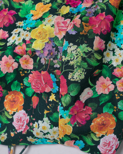 Ethereal Floral Square Neck Cotton Blouse