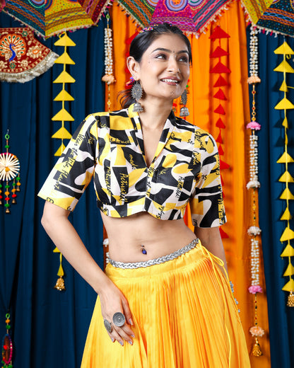 Style Ka Screenshot- Typography Blouse with Sweetheart Fit