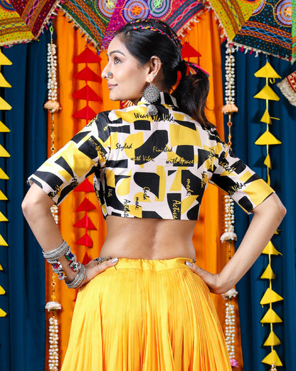 Style Ka Screenshot- Typography Blouse with Sweetheart Fit