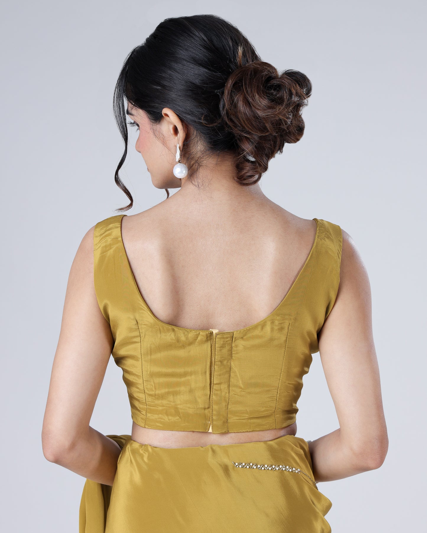 Plain Peanut Brown Viscose Natural Crepe Blouse