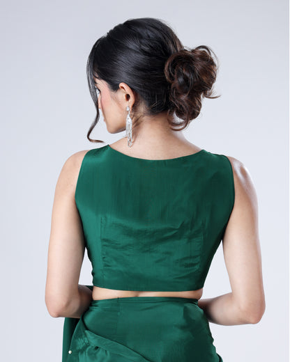 Plain Castleton Green Viscose Natural Crepe Blouse
