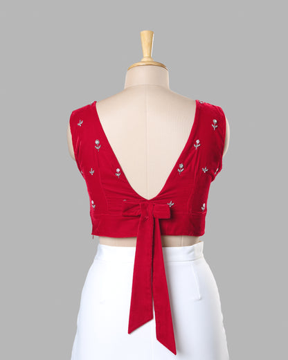 Royal Heritage Premium Velvet Hand Work Blouse