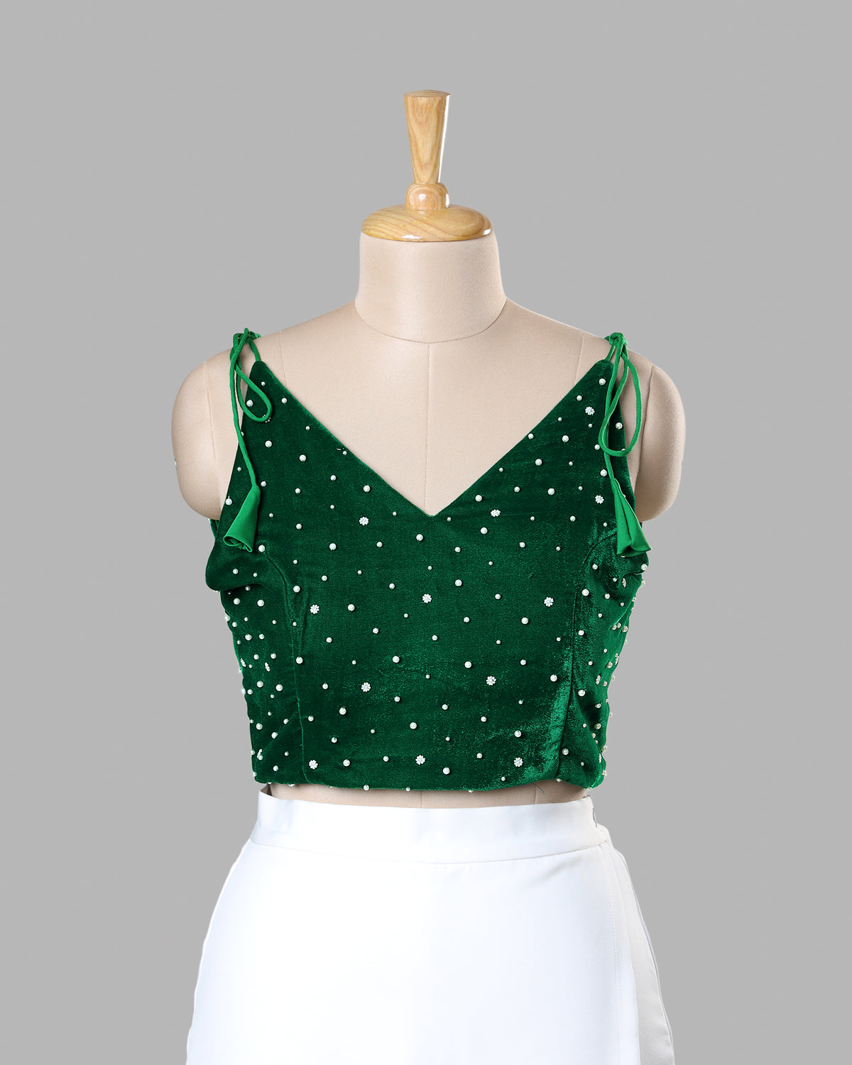 Velvet Hand-Embroidered Blouse | Premium Bridal Edition