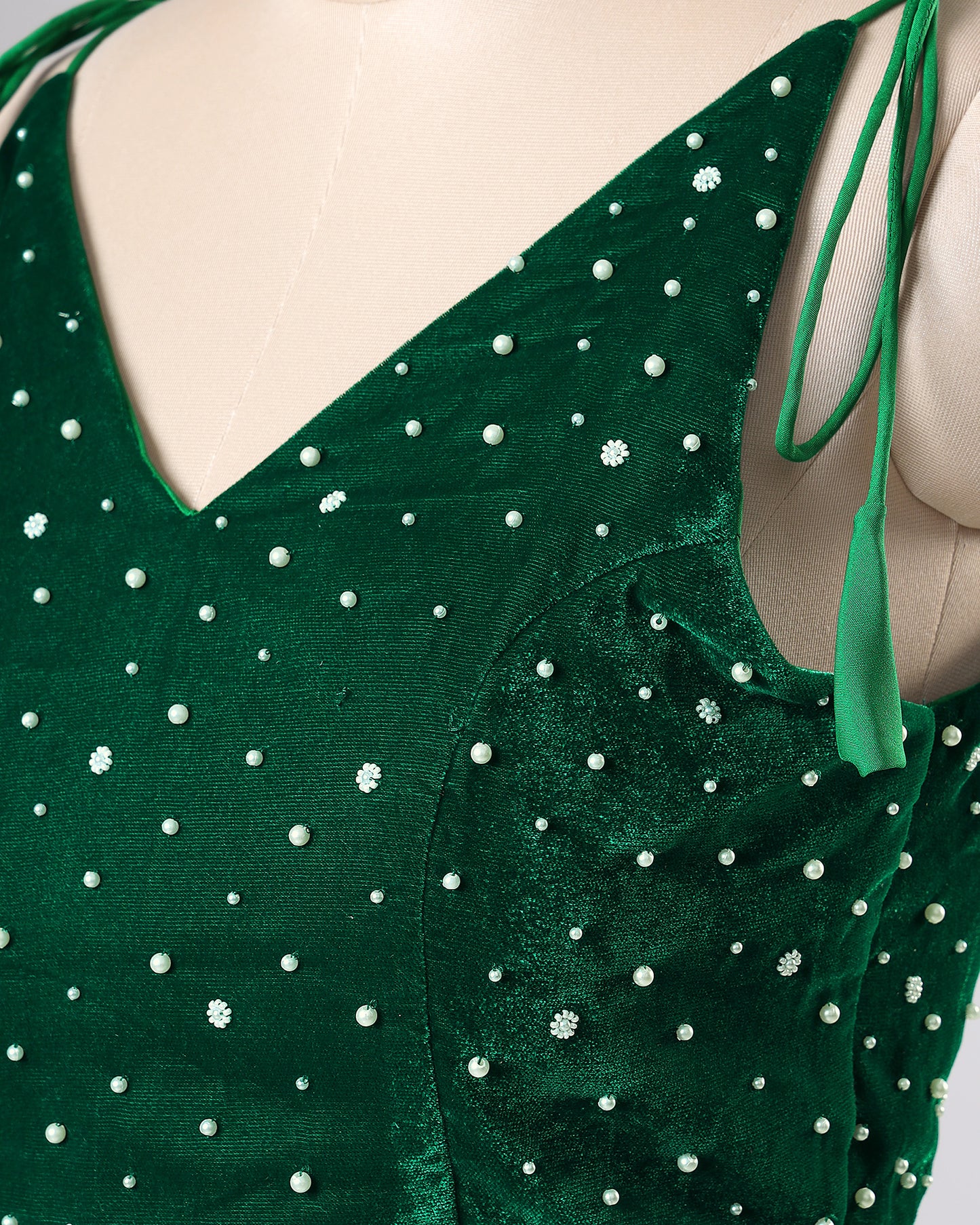 Velvet Hand-Embroidered Blouse | Premium Bridal Edition