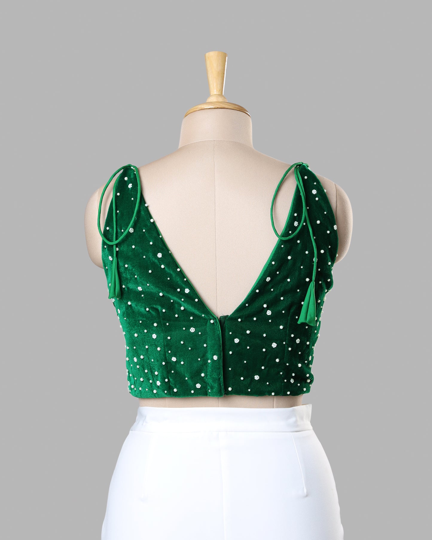 Velvet Hand-Embroidered Blouse | Premium Bridal Edition