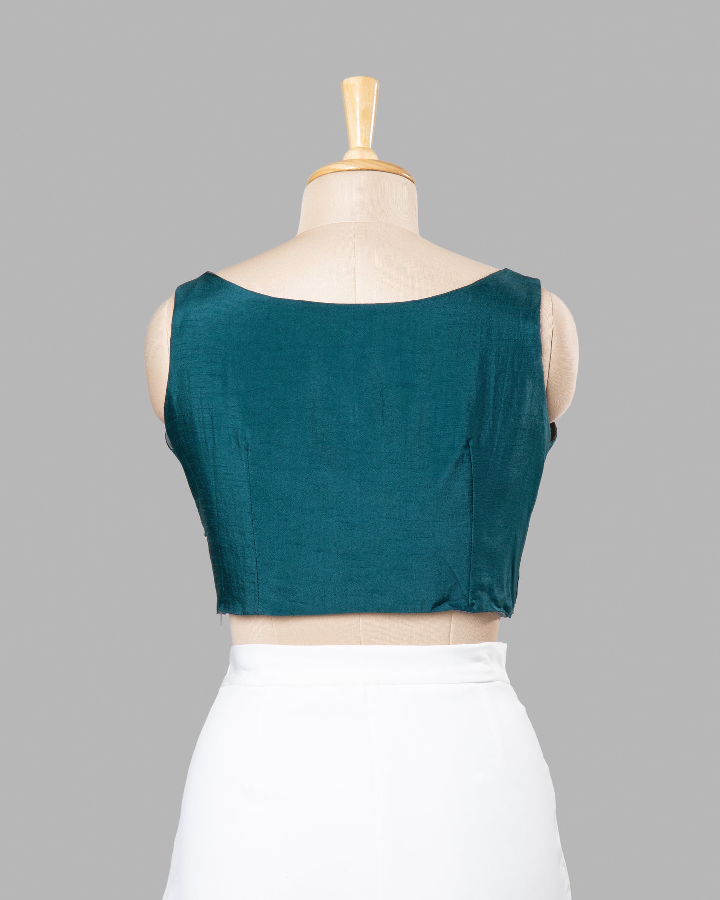 Plain Blue Premium Bids Hand Work Viscose Dola Silk Blouse