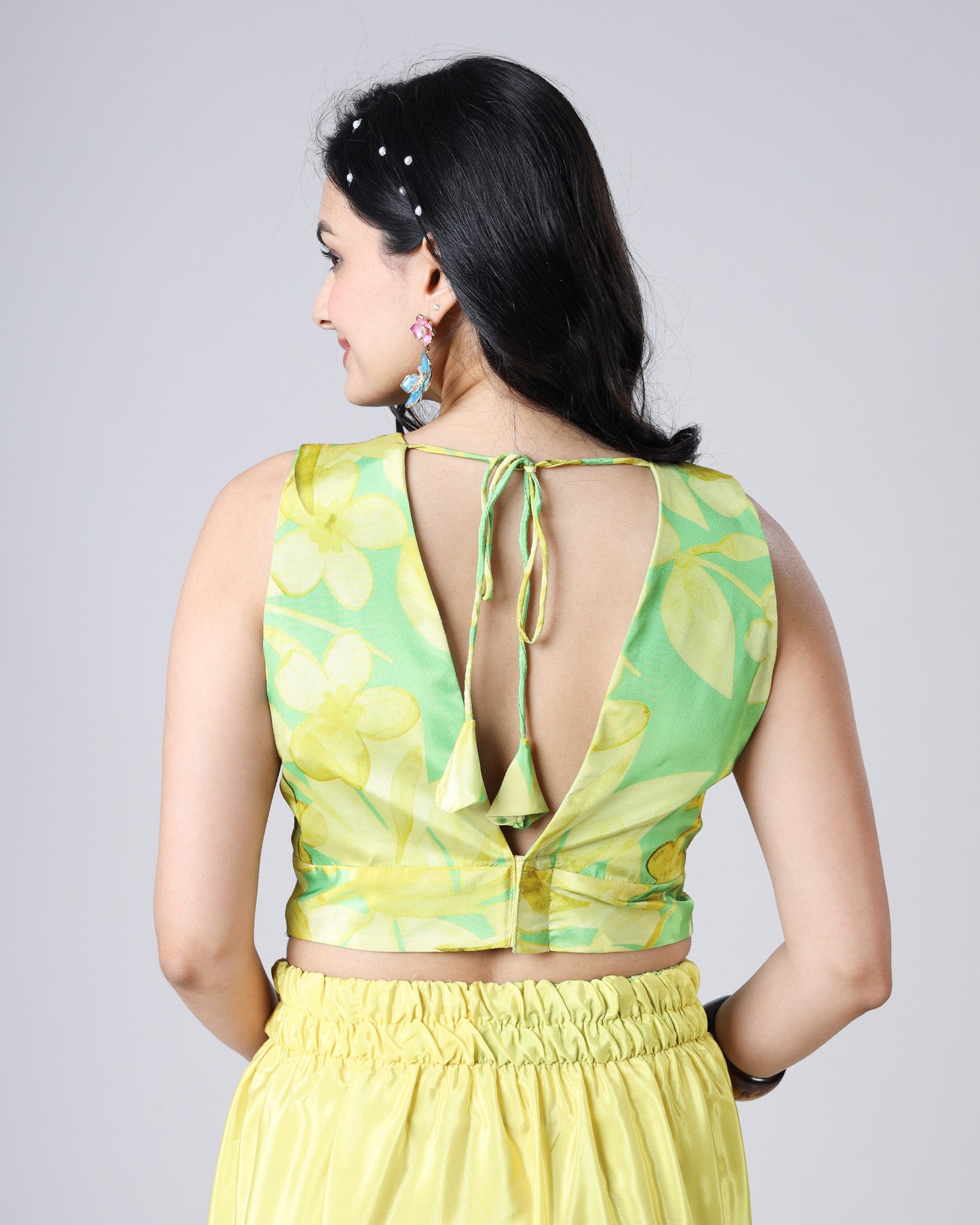 Insta Fav Lime Blouse - Bold Neck, Light Luxe Feel